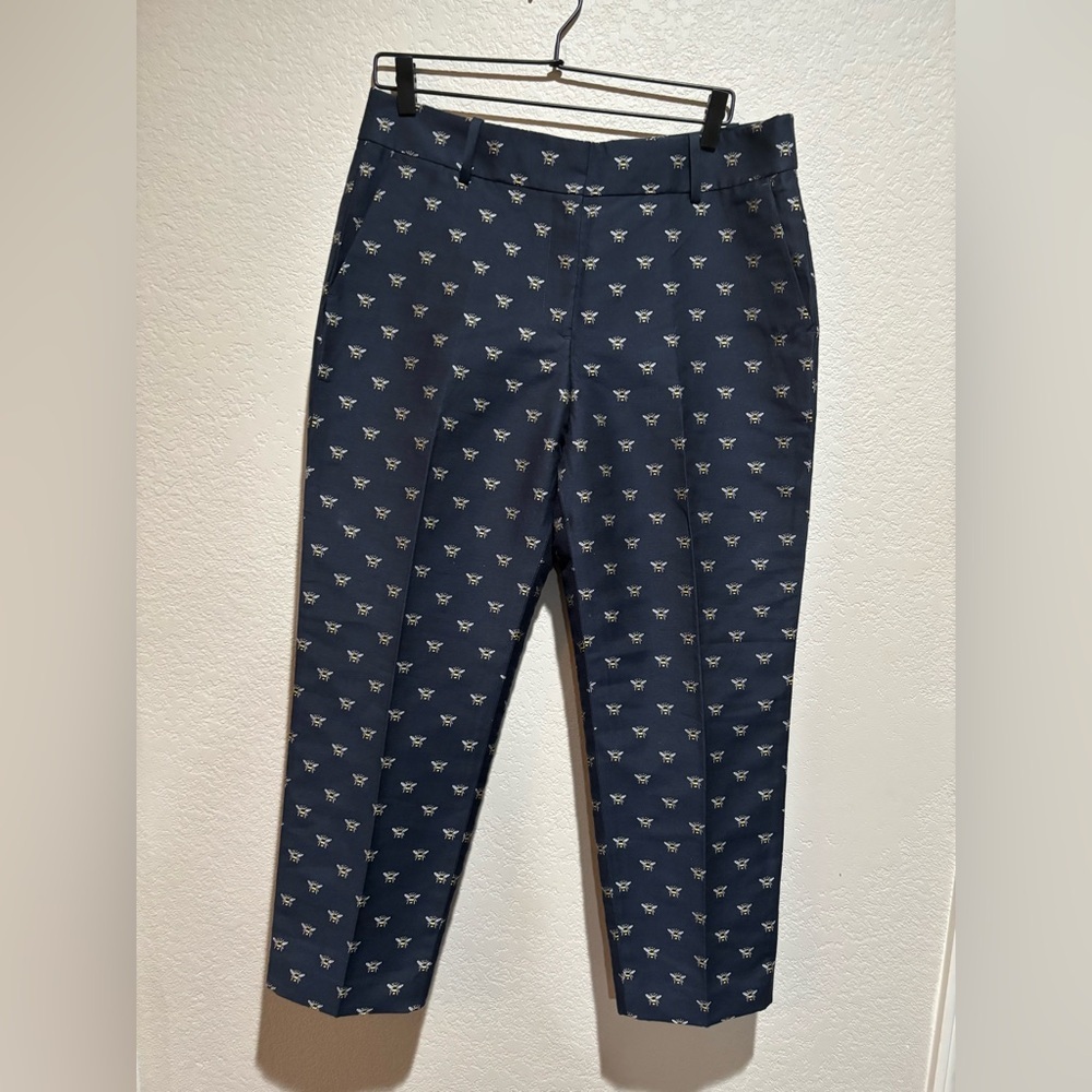 J Crew Women’s Teddy Bumblebee Embroidered Pants Size 12
